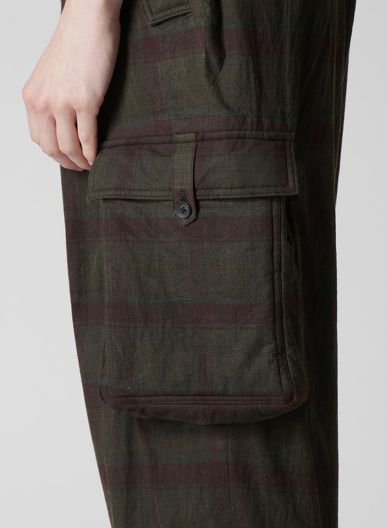 I MADRAS INK-D PLAID GUSSET PKT PANTS