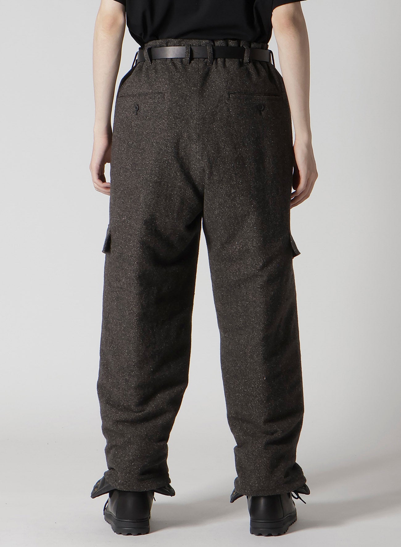 SILK NEP TWEED SIDE POCKET PANTS WITH LINER