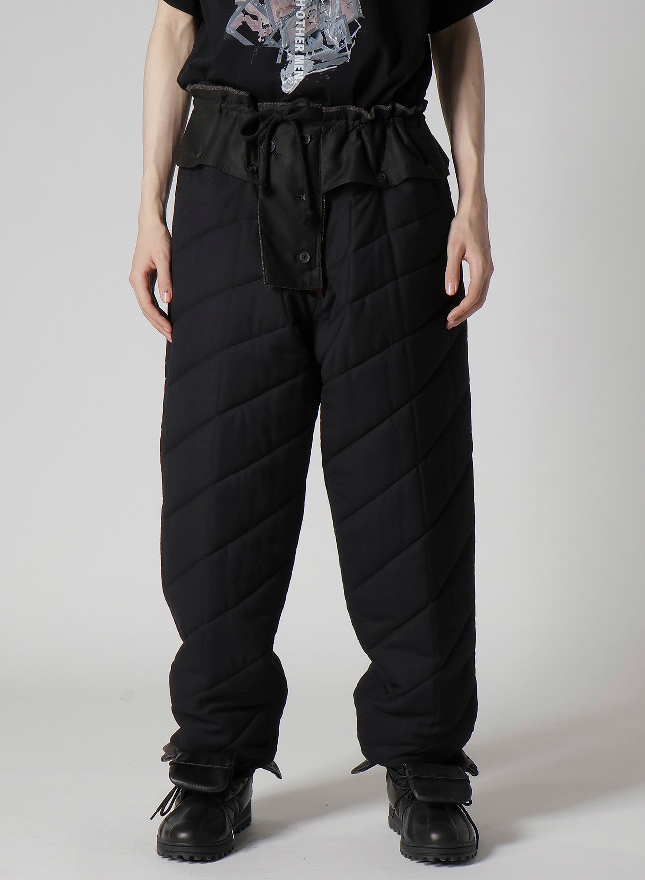SILK NEP TWEED SIDE POCKET PANTS WITH LINER