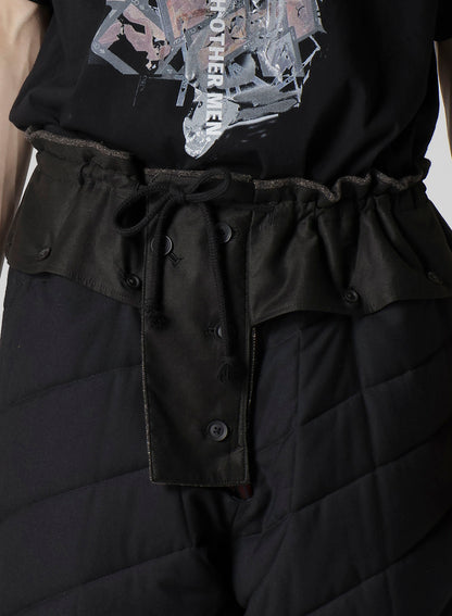 SILK NEP TWEED SIDE POCKET PANTS WITH LINER