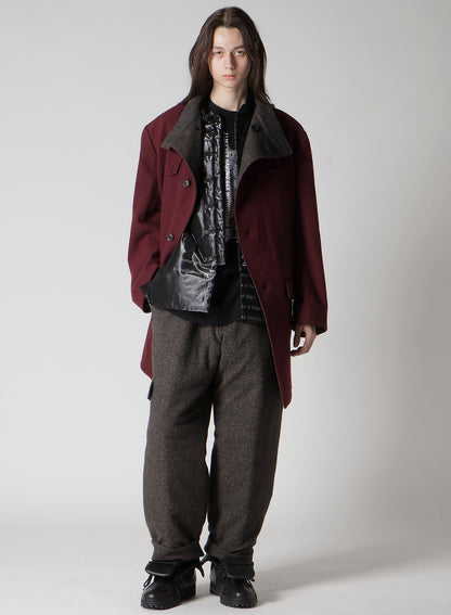 SILK NEP TWEED SIDE POCKET PANTS WITH LINER