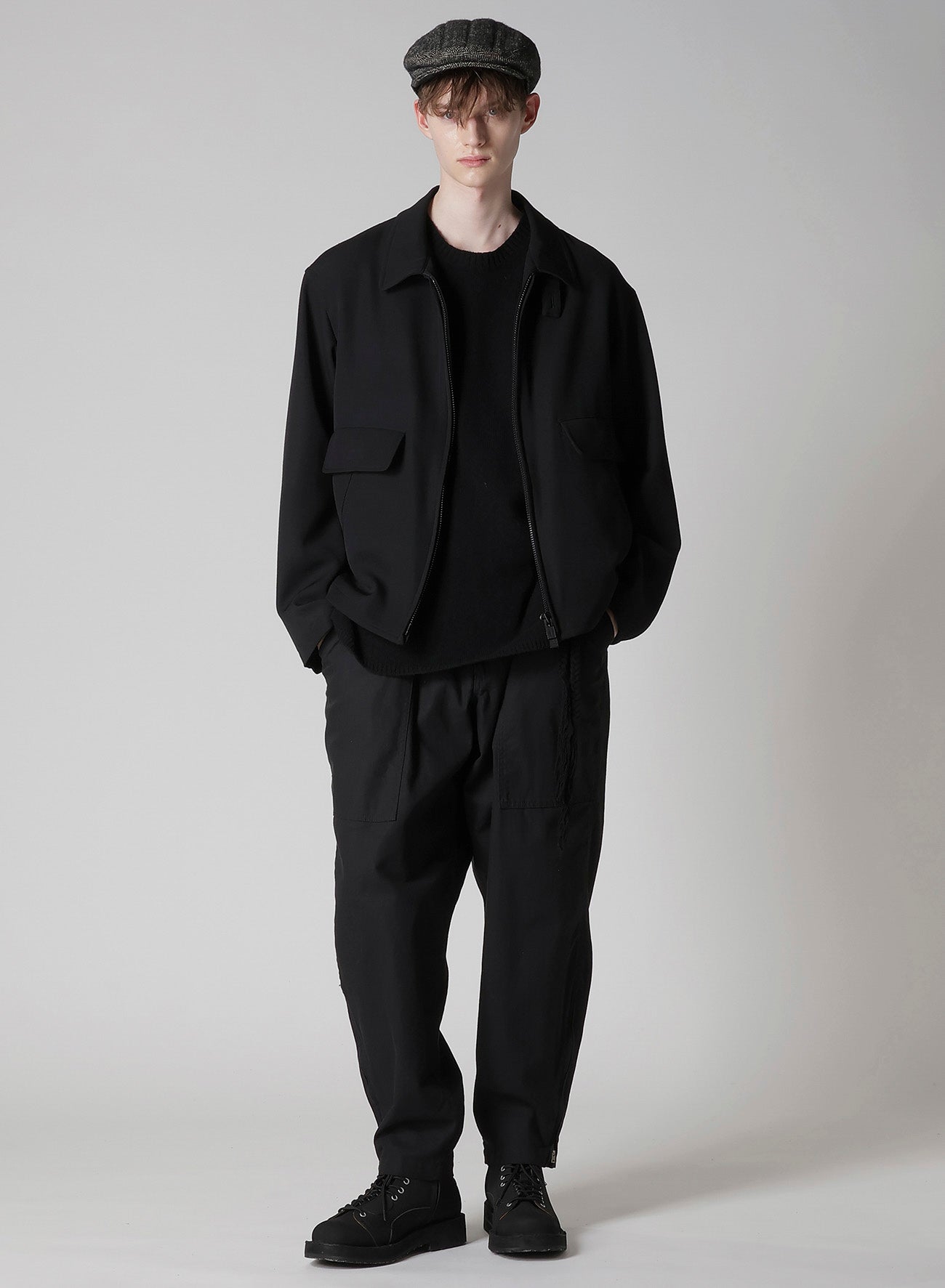 BS HERRINGBONE HEM ZIP PAINTER PANTS