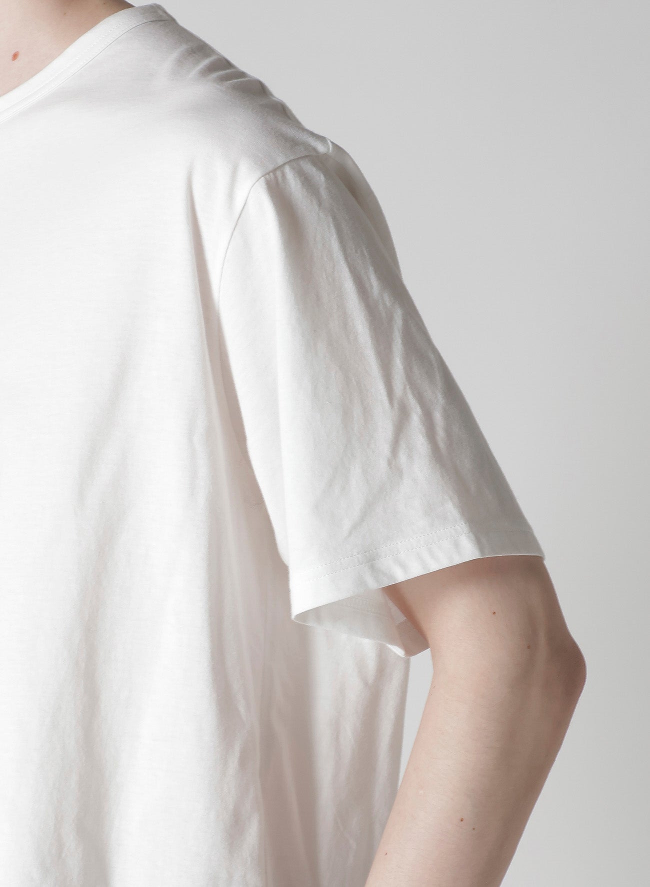 COTTON SINGLE JERSEY ROUND NECK SHORT SLV T