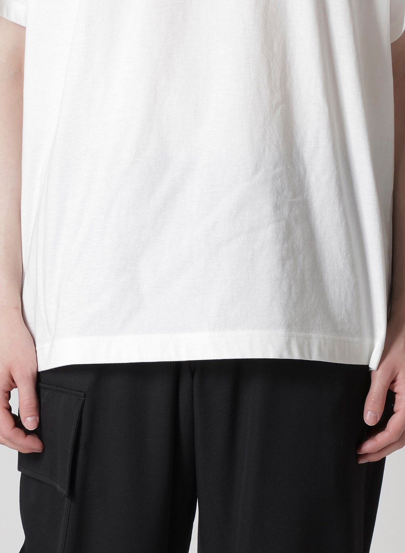 COTTON SINGLE JERSEY ROUND NECK SHORT SLV T