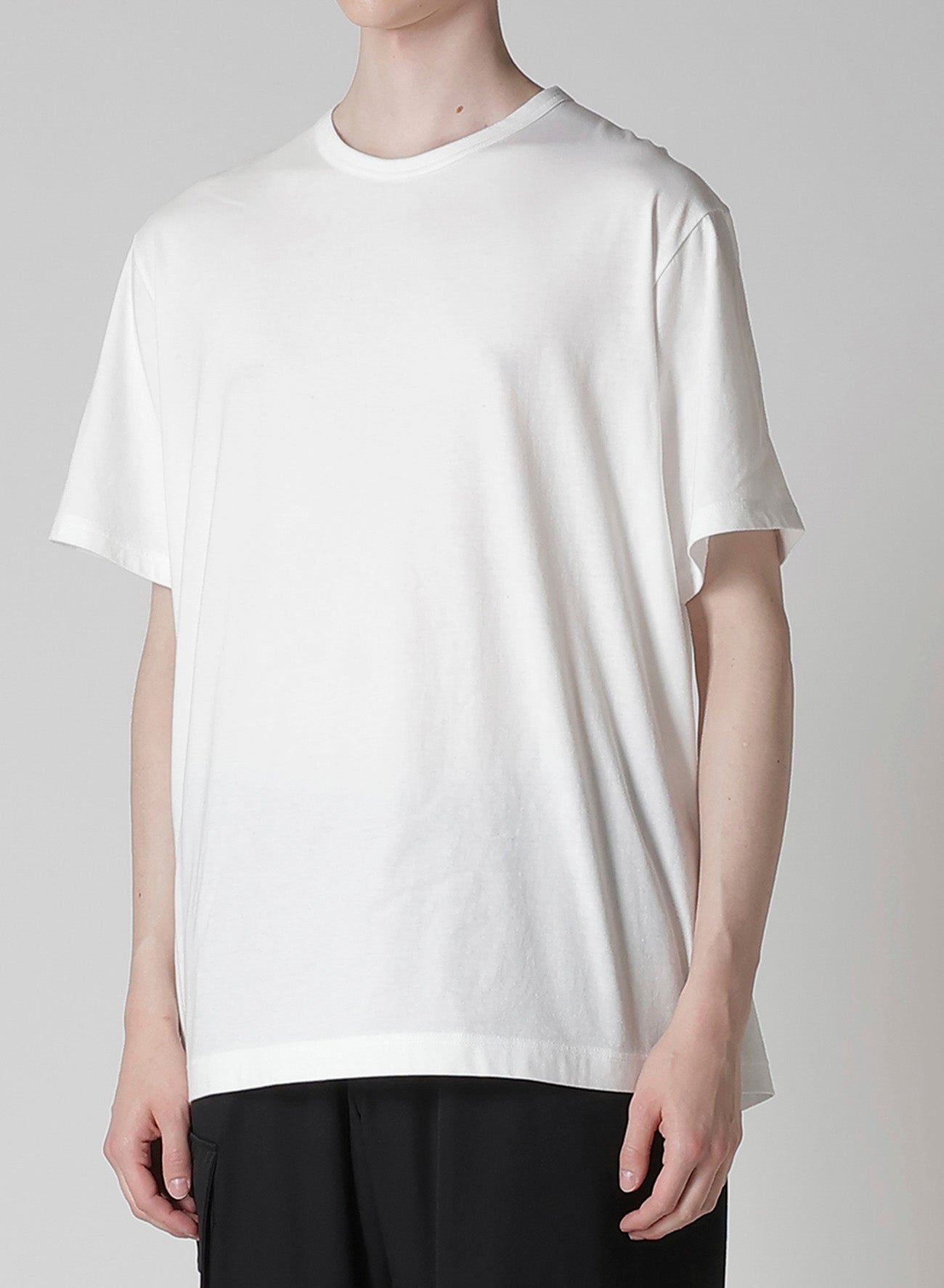 COTTON SINGLE JERSEY ROUND NECK SHORT SLV T