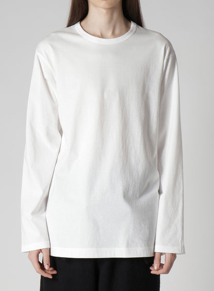 COTTON SINGLE JERSEY ROUND NECK LONG SLV T
