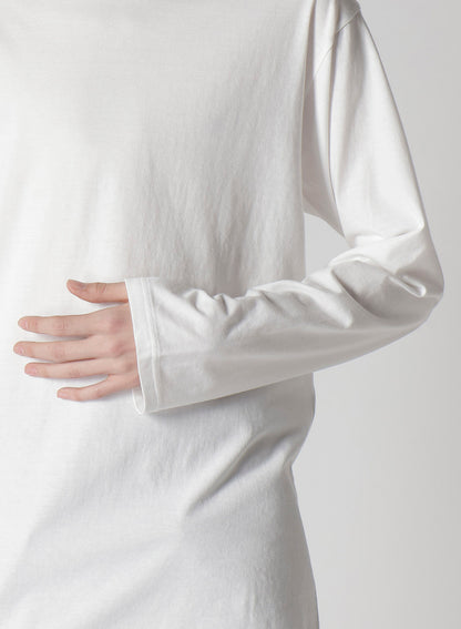 COTTON SINGLE JERSEY ROUND NECK LONG SLV T