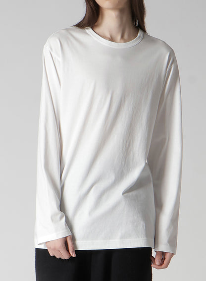 COTTON SINGLE JERSEY ROUND NECK LONG SLV T
