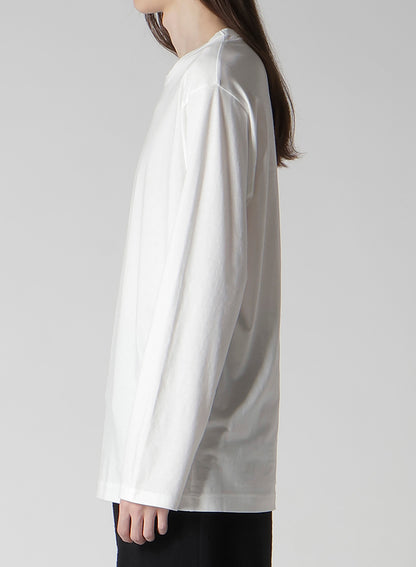 COTTON SINGLE JERSEY ROUND NECK LONG SLV T