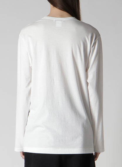 COTTON SINGLE JERSEY ROUND NECK LONG SLV T