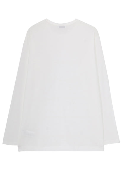 COTTON SINGLE JERSEY ROUND NECK LONG SLV T
