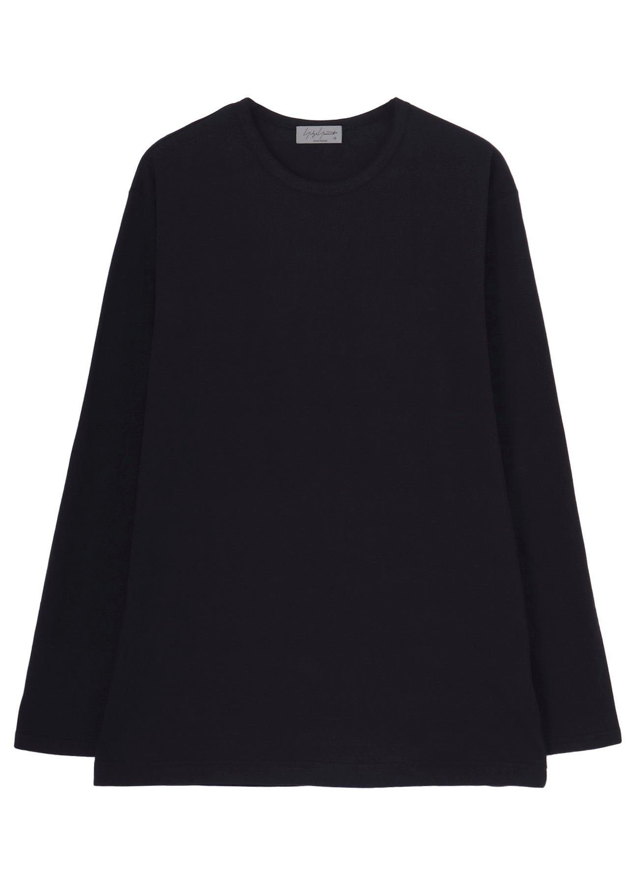 COTTON SINGLE JERSEY ROUND NECK LONG SLV T
