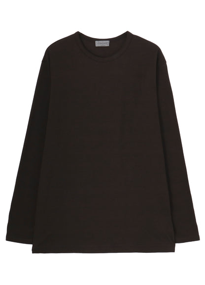 COTTON SINGLE JERSEY ROUND NECK LONG SLV T