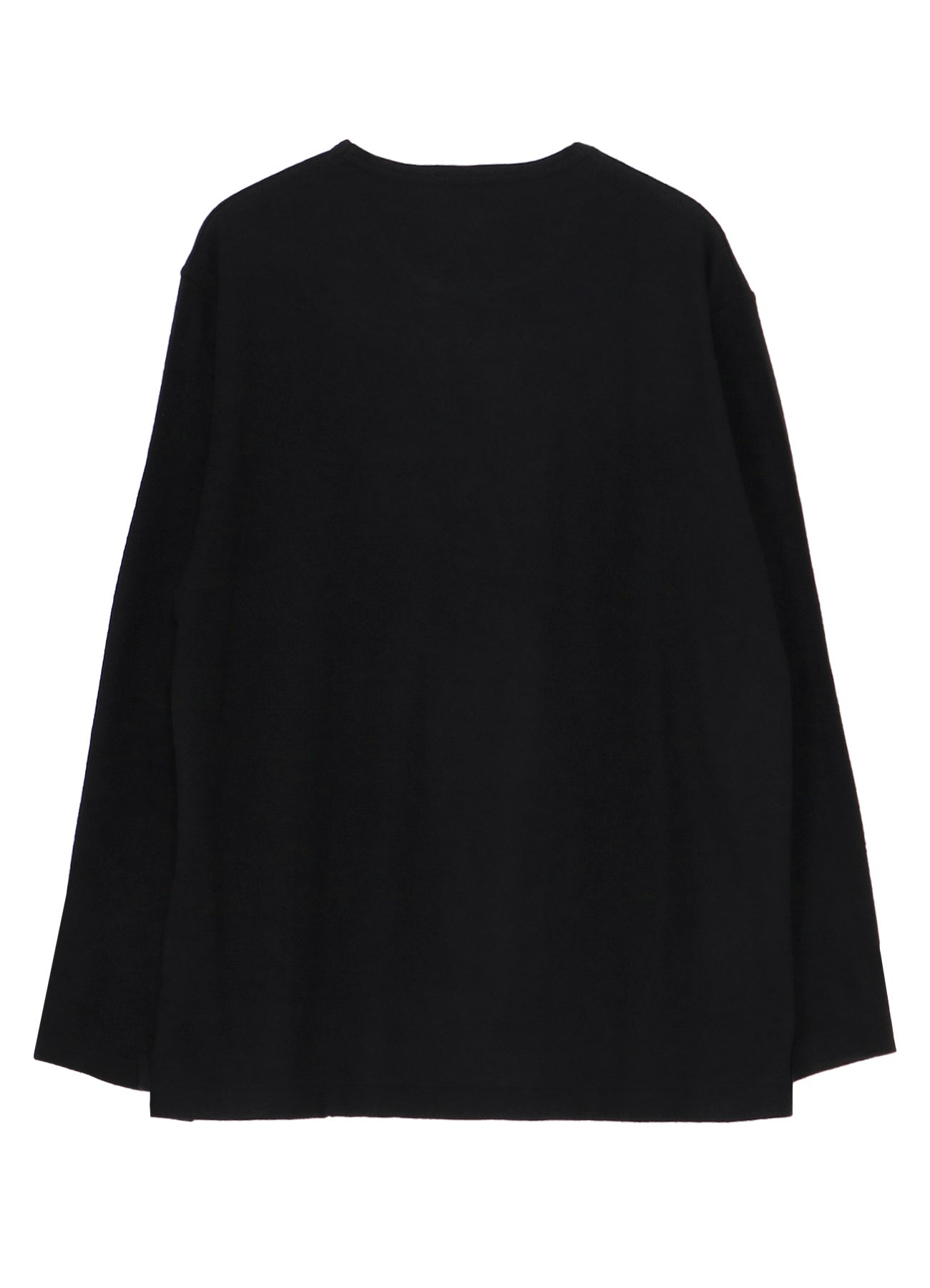 SUPER 120 WOOL SINGLE JERSEY ROUND NECK LS TEE