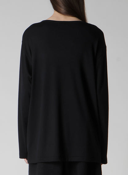 1/80 WASHABLE WOOL INTERLOCK ROUND NECK LONG SLV T