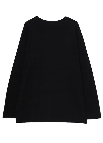 1/80 WASHABLE WOOL INTERLOCK ROUND NECK LONG SLV T