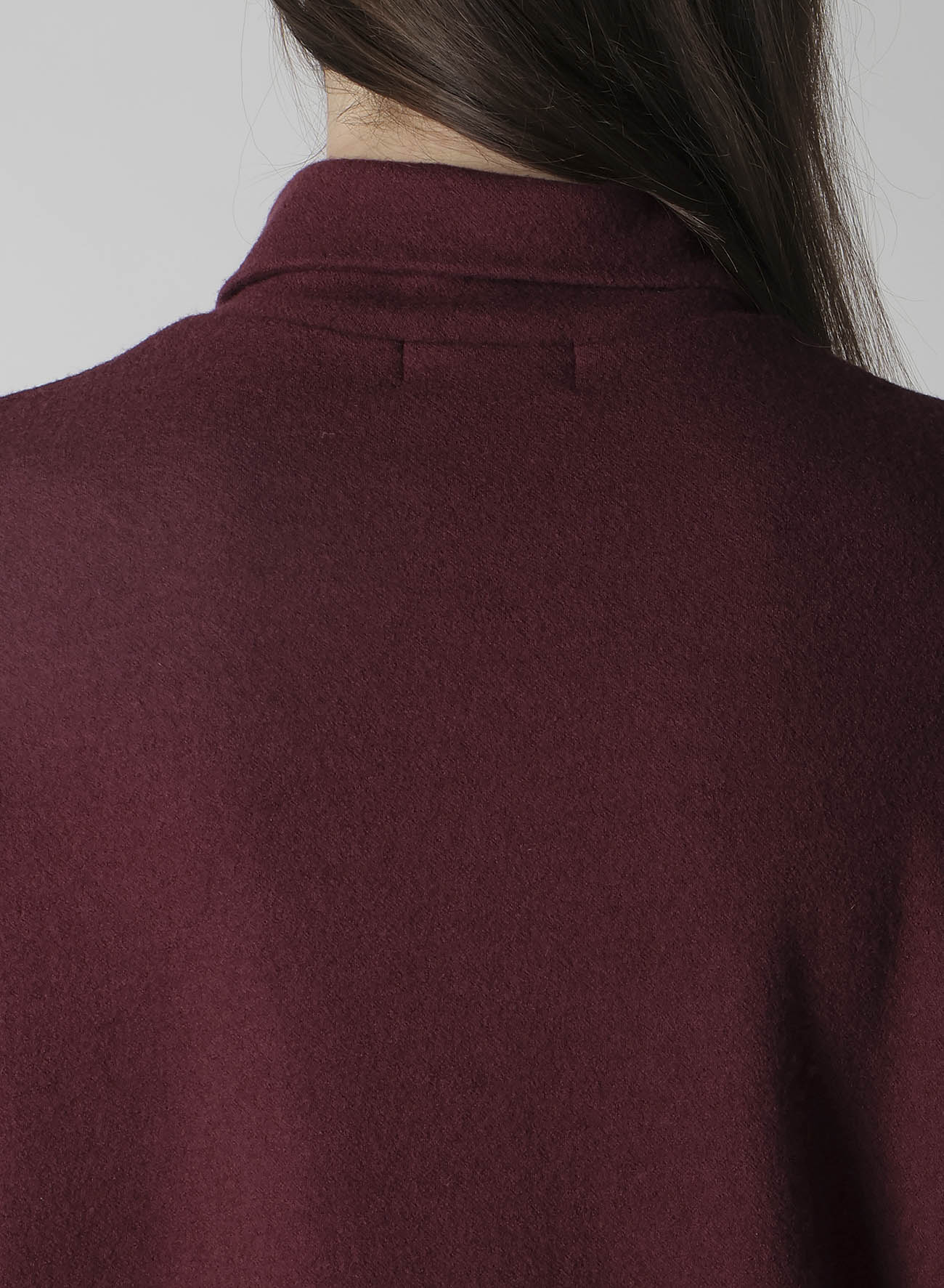 SUPER 120 WOOL SINGLE JERSEY LAYERED HIGK NECK TEE