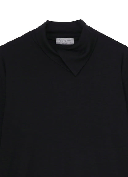 1/80 WASHABLE WOOL INTERLOCK LAYERED HIGK NECK T