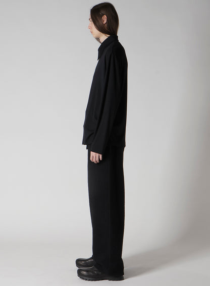 1/80 WASHABLE WOOL INTERLOCK LAYERED HIGK NECK T