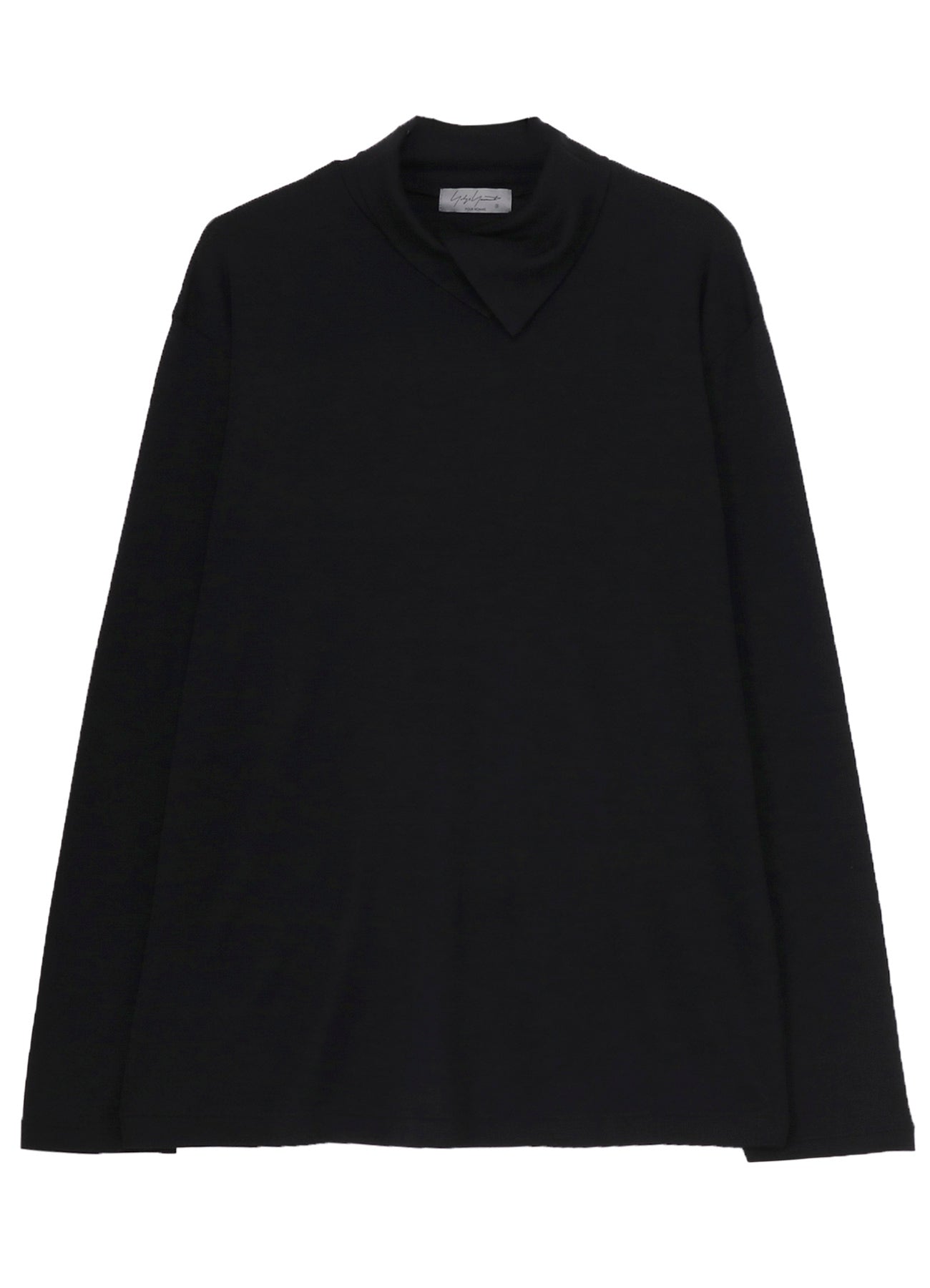 1/80 WASHABLE WOOL INTERLOCK LAYERED HIGK NECK T