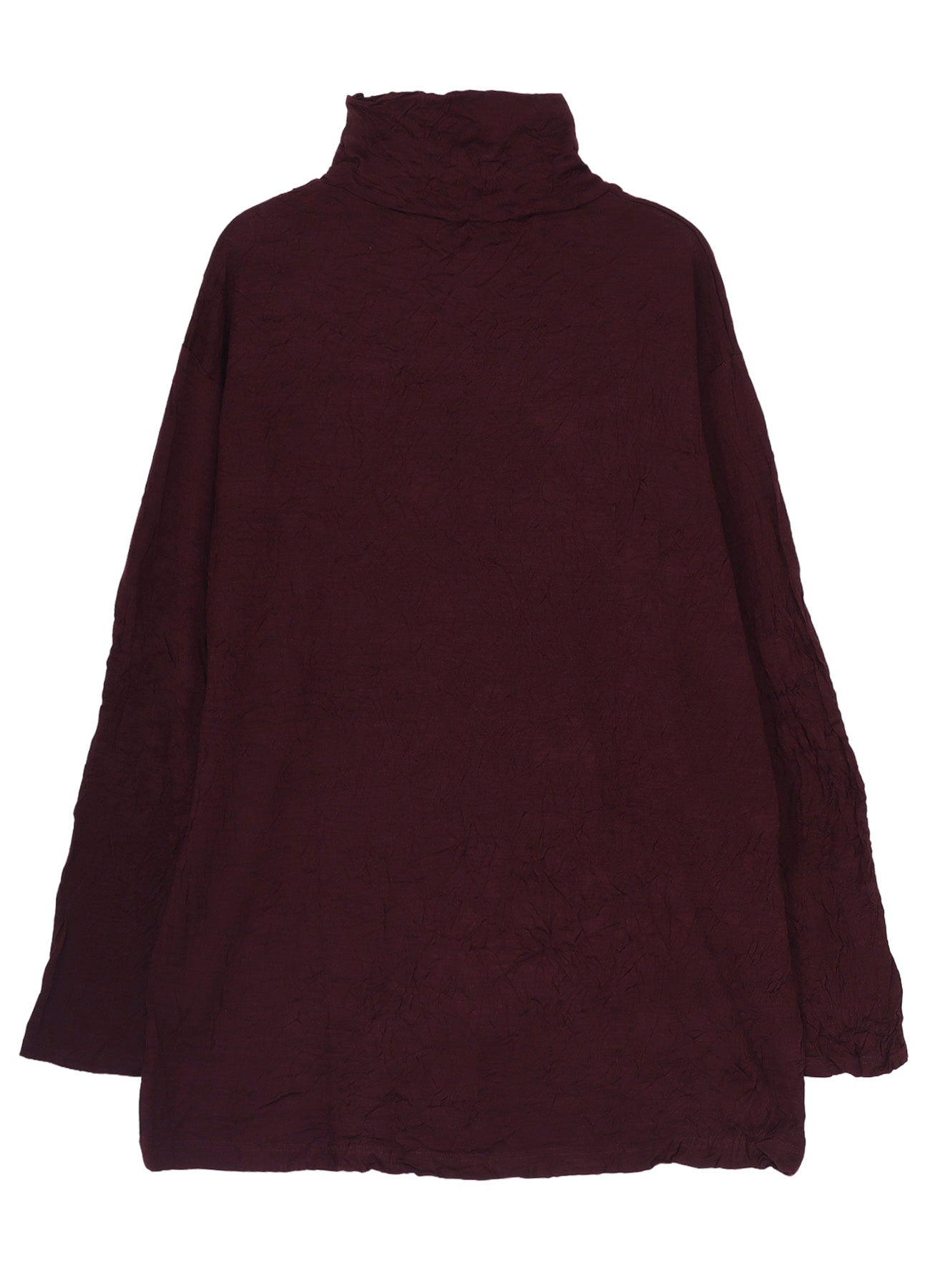 WASHABLE WOOL JERSEY TURTLE NECK LONG SLV T