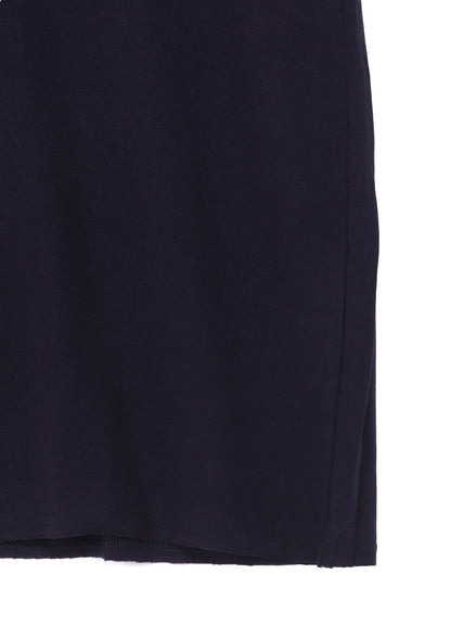 WOOL MIX SINGLE JERSEY SLIT ROUND NECK T