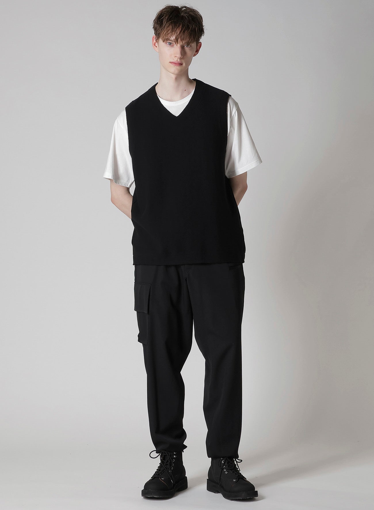 PURL STITCH RAW EDGE VEST