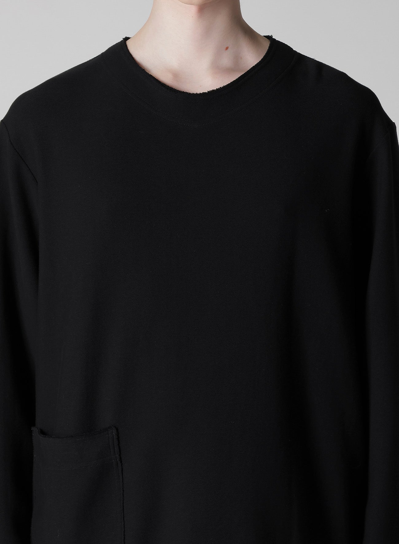 PURL STITCH RAW EDGE LS T