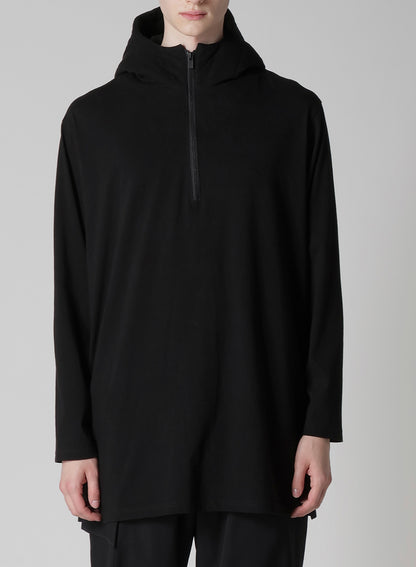 30/-COTTON SINGLE JERSEY PADDED HOODIE