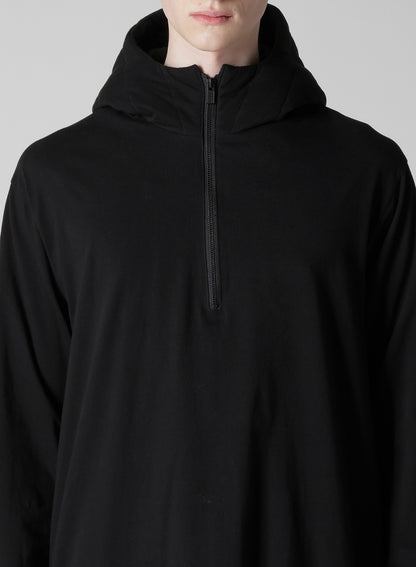 30/-COTTON SINGLE JERSEY PADDED HOODIE