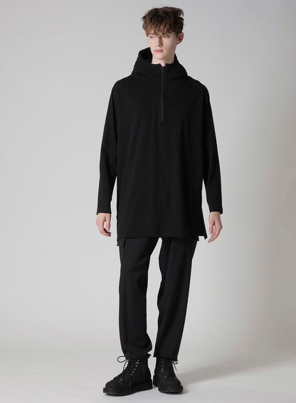 30/-COTTON SINGLE JERSEY PADDED HOODIE