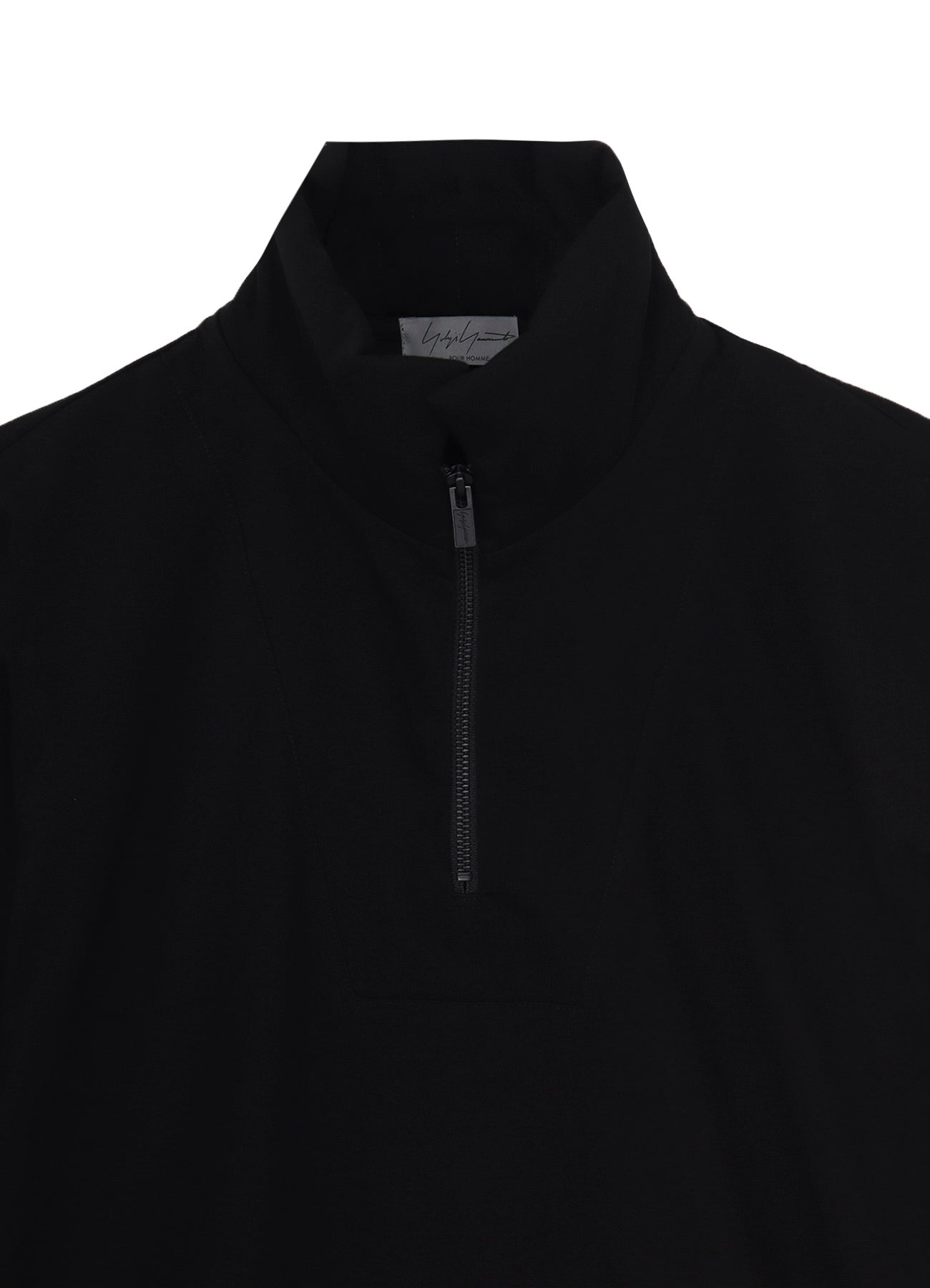 30/-COTTON SINGLE JERSEY PADDED COLLAR HALF ZIP LONG S