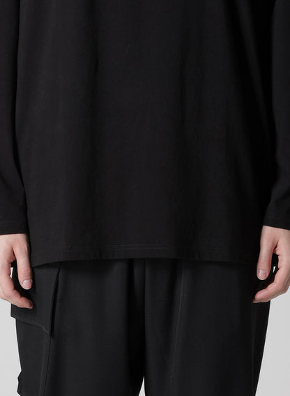 30/-COTTON SINGLE JERSEY PADDED COLLAR HALF ZIP LONG S