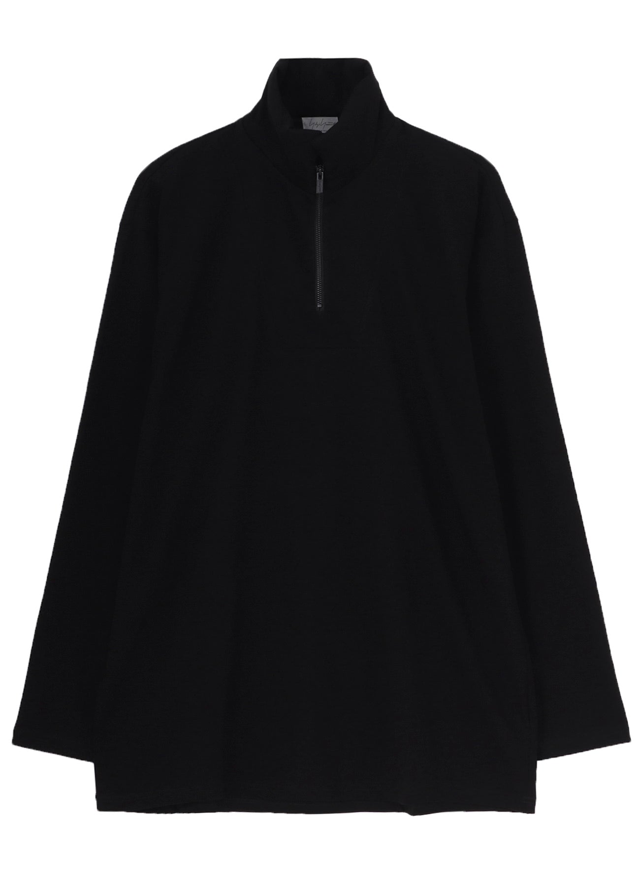 30/-COTTON SINGLE JERSEY PADDED COLLAR HALF ZIP LONG S