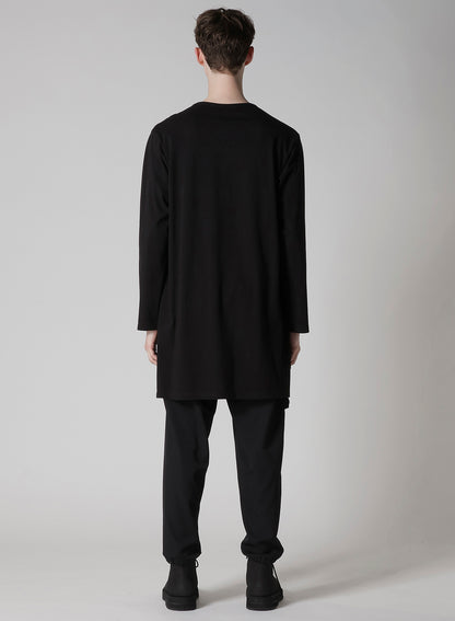 30/-COTTON SINGLE JERSEY SIDE SLIT LONG S