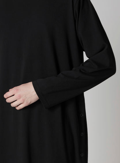 30/-COTTON SINGLE JERSEY SIDE SLIT LONG S