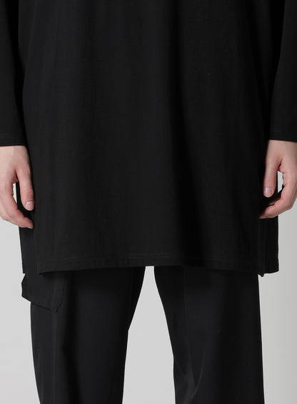 30/-COTTON SINGLE JERSEY SIDE SLIT LONG S