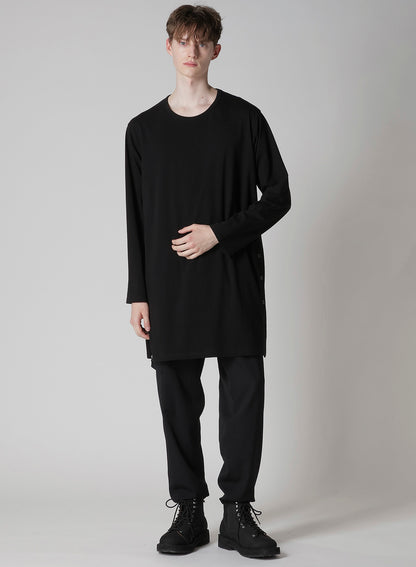 30/-COTTON SINGLE JERSEY SIDE SLIT LONG S