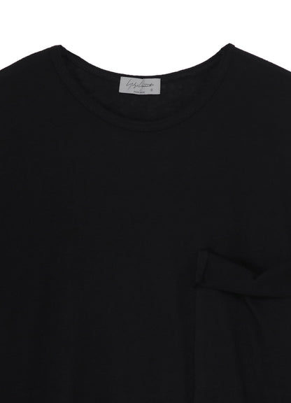 COTTON ANGORA PLATING JERSEY CHEST PKT SHORT SLV T