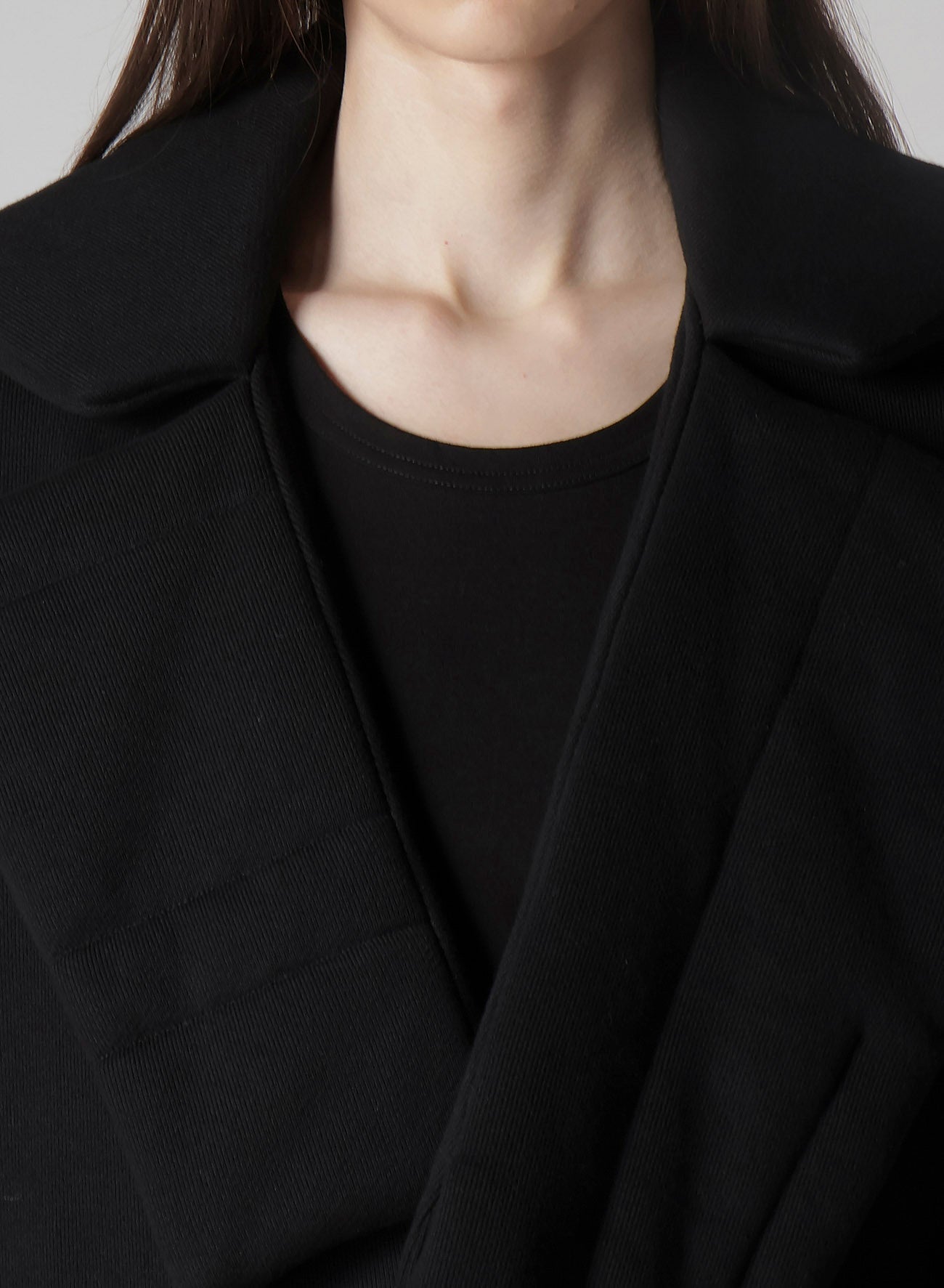 30/2 LOW GAUGE FRENCH TERRY PADDED LONG DESIGNED COLLAR COAT