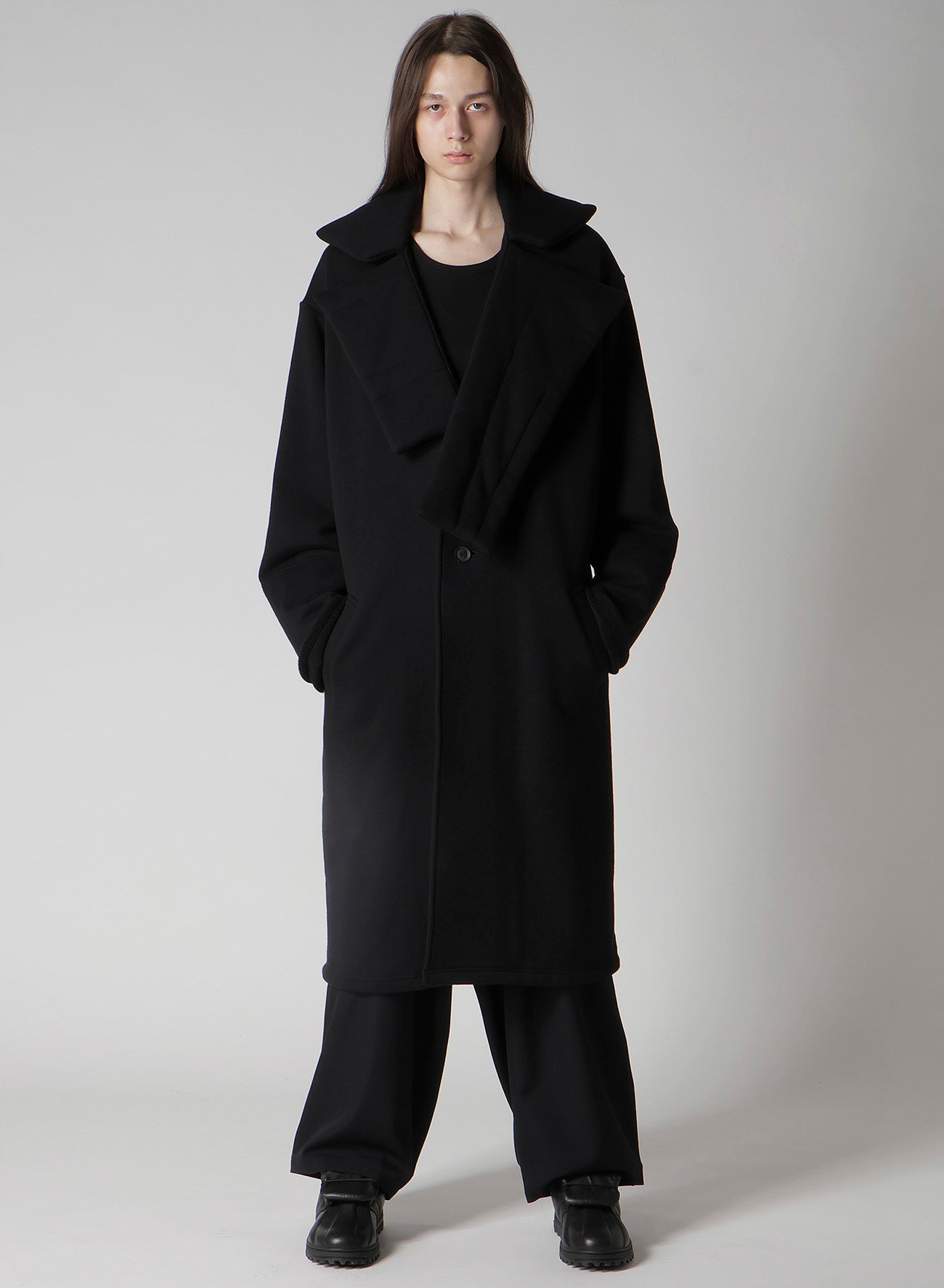 30/2 LOW GAUGE FRENCH TERRY PADDED LONG DESIGNED COLLAR COAT