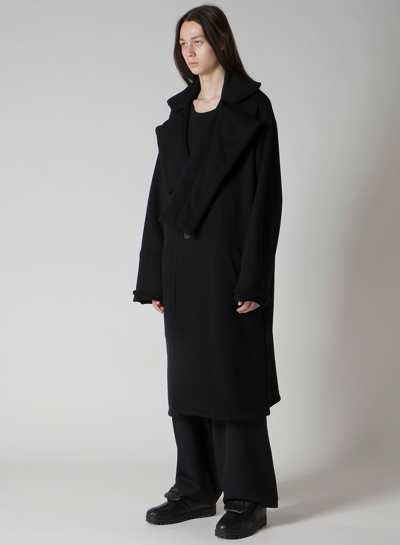 30/2 LOW GAUGE FRENCH TERRY PADDED LONG DESIGNED COLLAR COAT