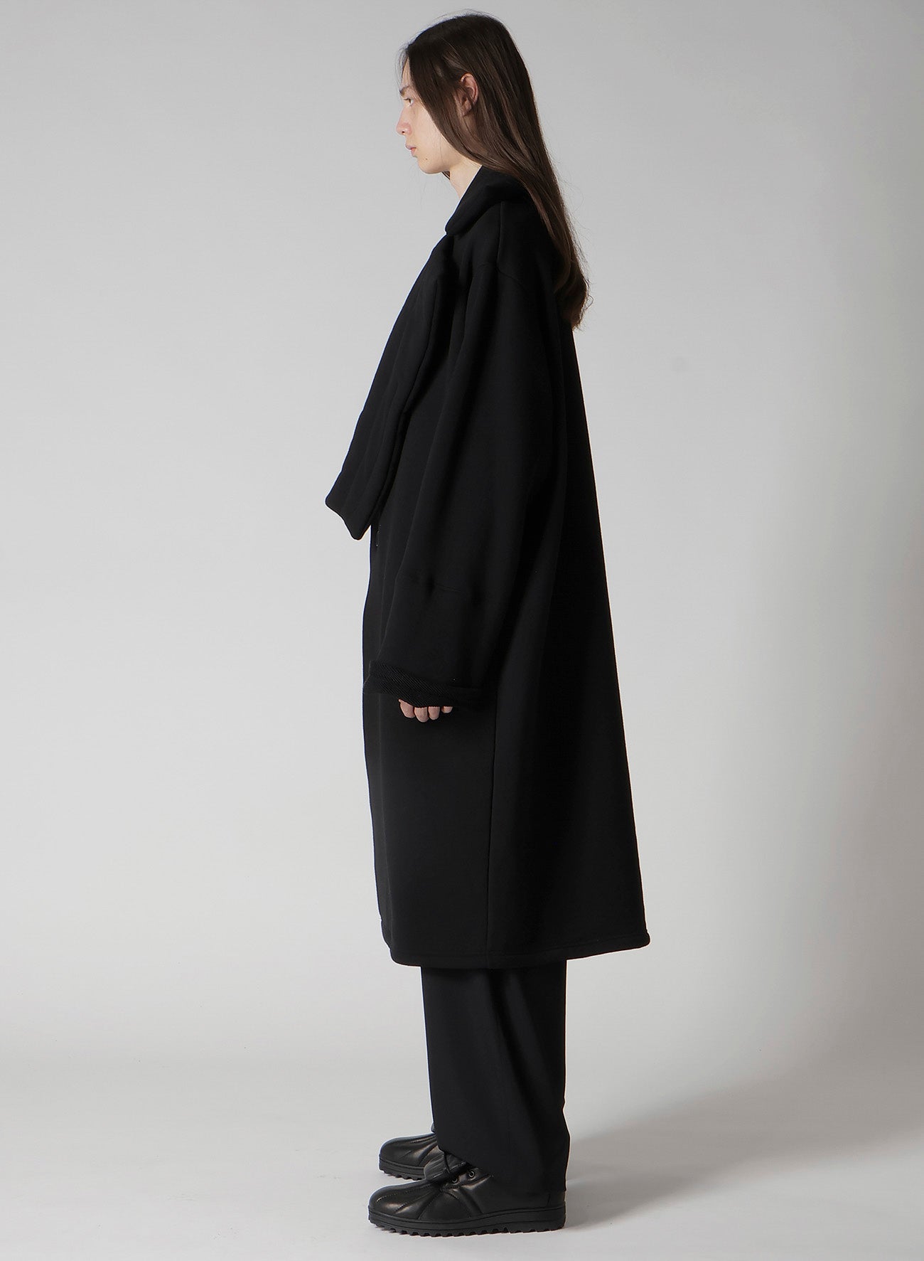 30/2 LOW GAUGE FRENCH TERRY PADDED LONG DESIGNED COLLAR COAT