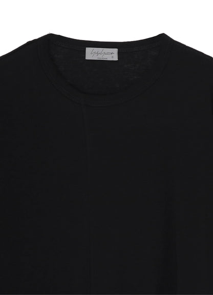 COTTON CASHMERE JERSEY DESIGNED COLLAR ROUND NECK SHORT S