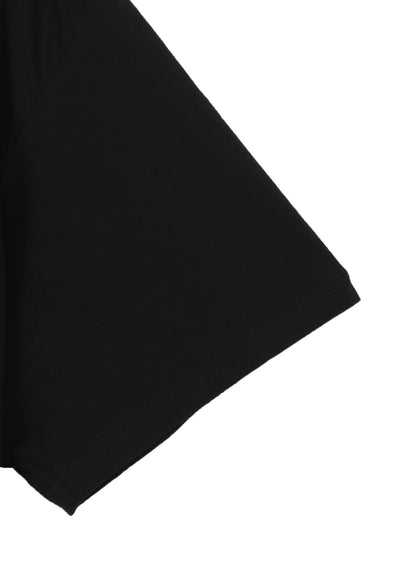 COTTON CASHMERE JERSEY DESIGNED COLLAR ROUND NECK SHORT S