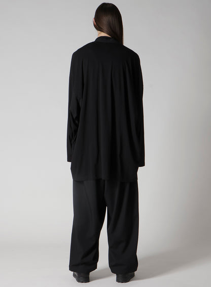 COTTON CASHMERE JERSEY ONE BUTTON CARDIGAN