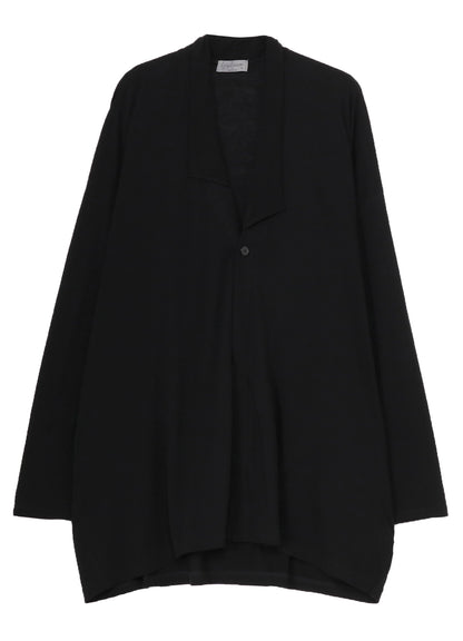 COTTON CASHMERE JERSEY ONE BUTTON CARDIGAN