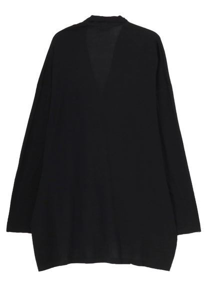 COTTON CASHMERE JERSEY ONE BUTTON CARDIGAN