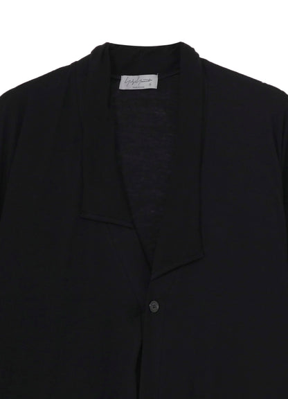 COTTON CASHMERE JERSEY ONE BUTTON CARDIGAN