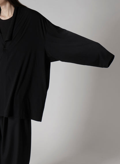 COTTON CASHMERE JERSEY ONE BUTTON CARDIGAN